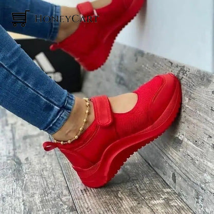 Super Soft Womens Walking Shoes Dh Red / 5 Wjj-0722
