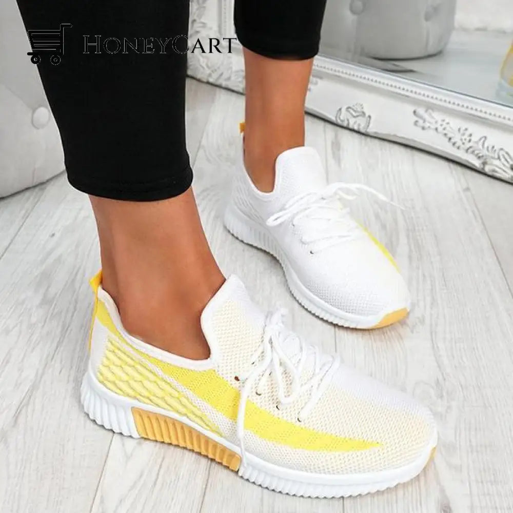 Susiecloths Breathable Lightweight Lace-Up Sneakers Women
