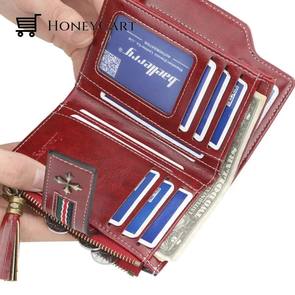 Tassel Zip Womens Crop Wallet