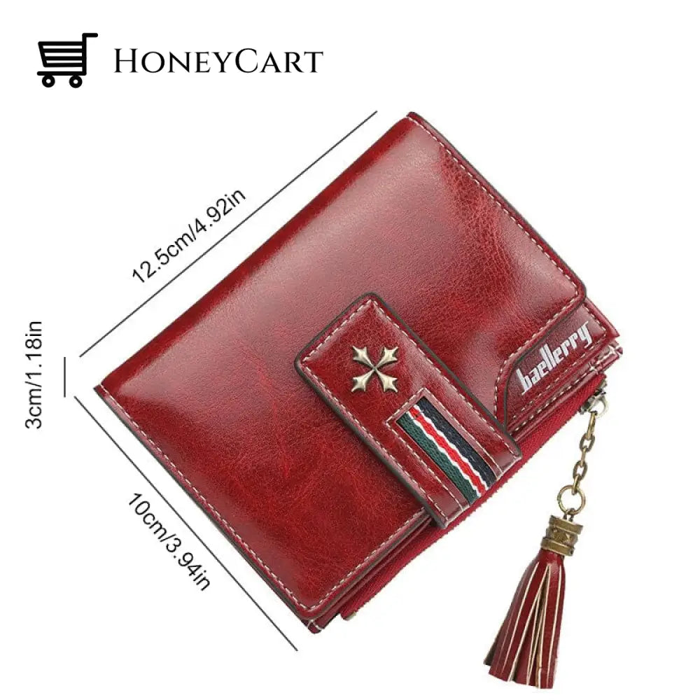 Tassel Zip Womens Crop Wallet