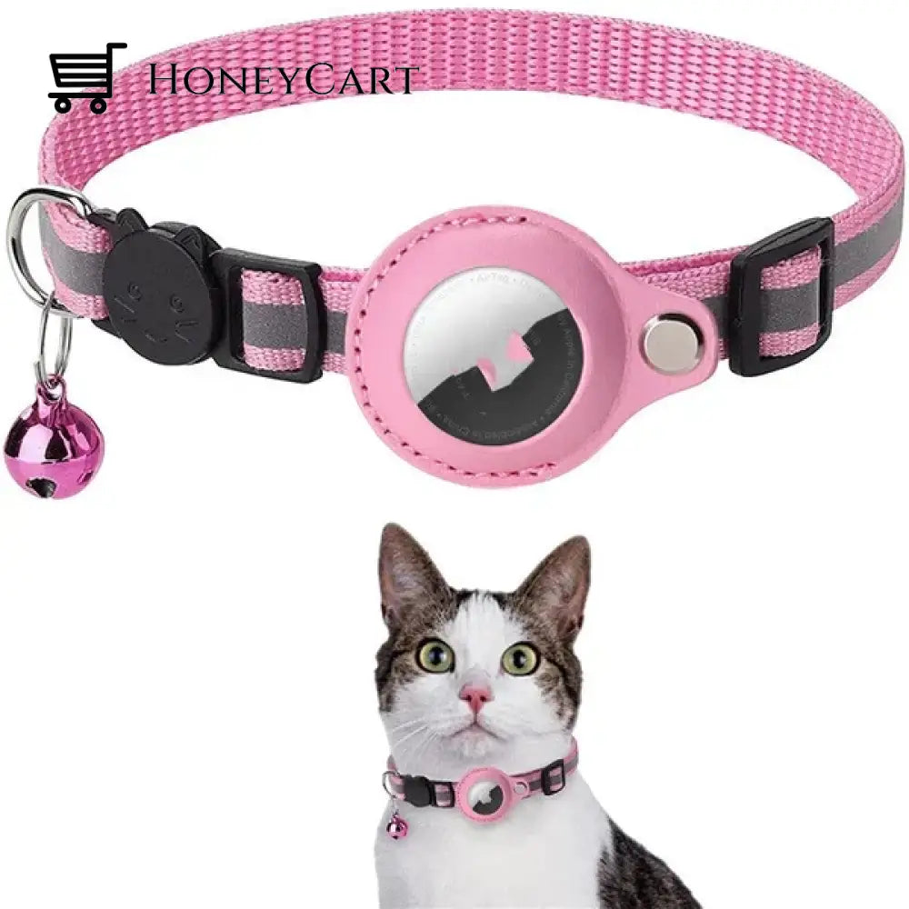 The Airtag Collar Pink Tool