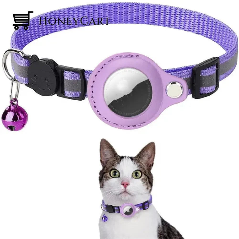 The Airtag Collar Purple Tool