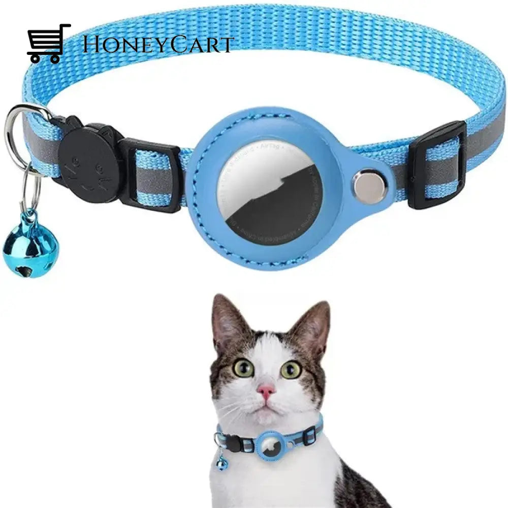 The Airtag Collar Sky Blue Tool