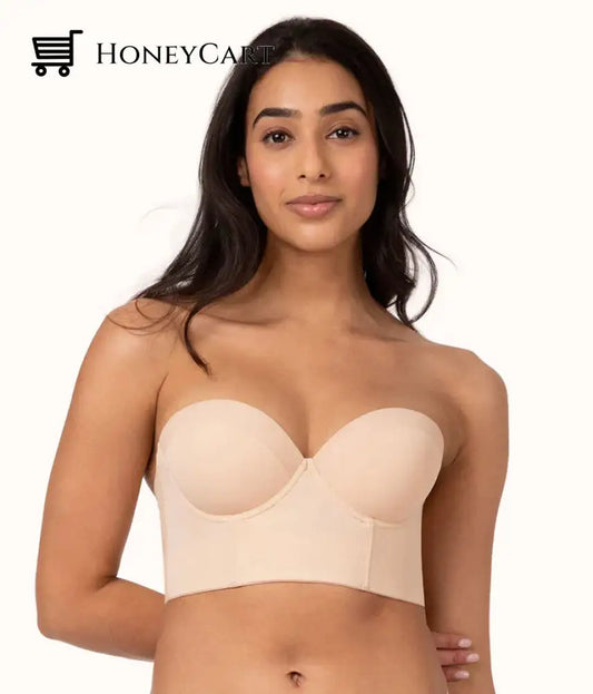 The Low Back Strapless Bra Beige / 34 A