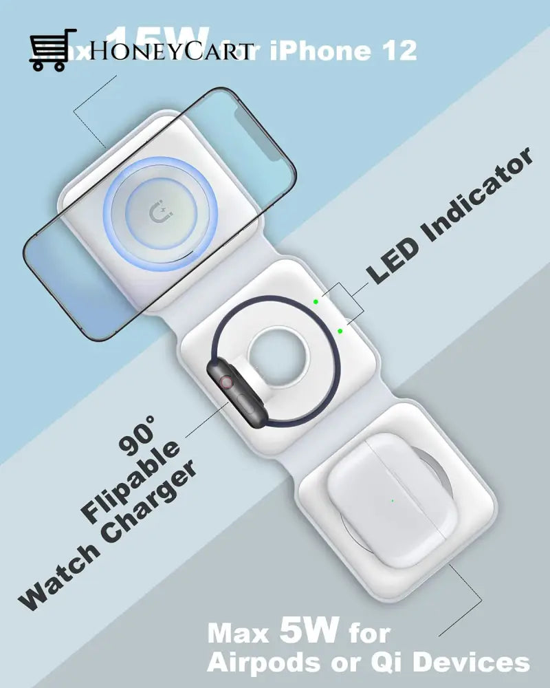Three In One Wireless Charger Plastic