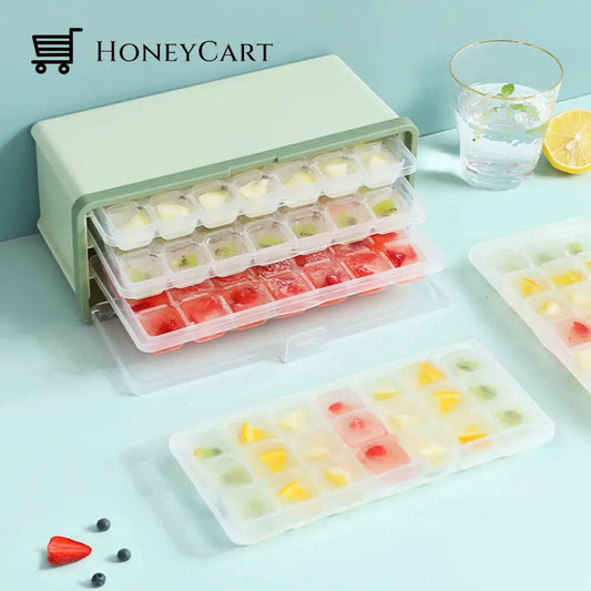 Three-Layer Ice Cube Tray Box Packs