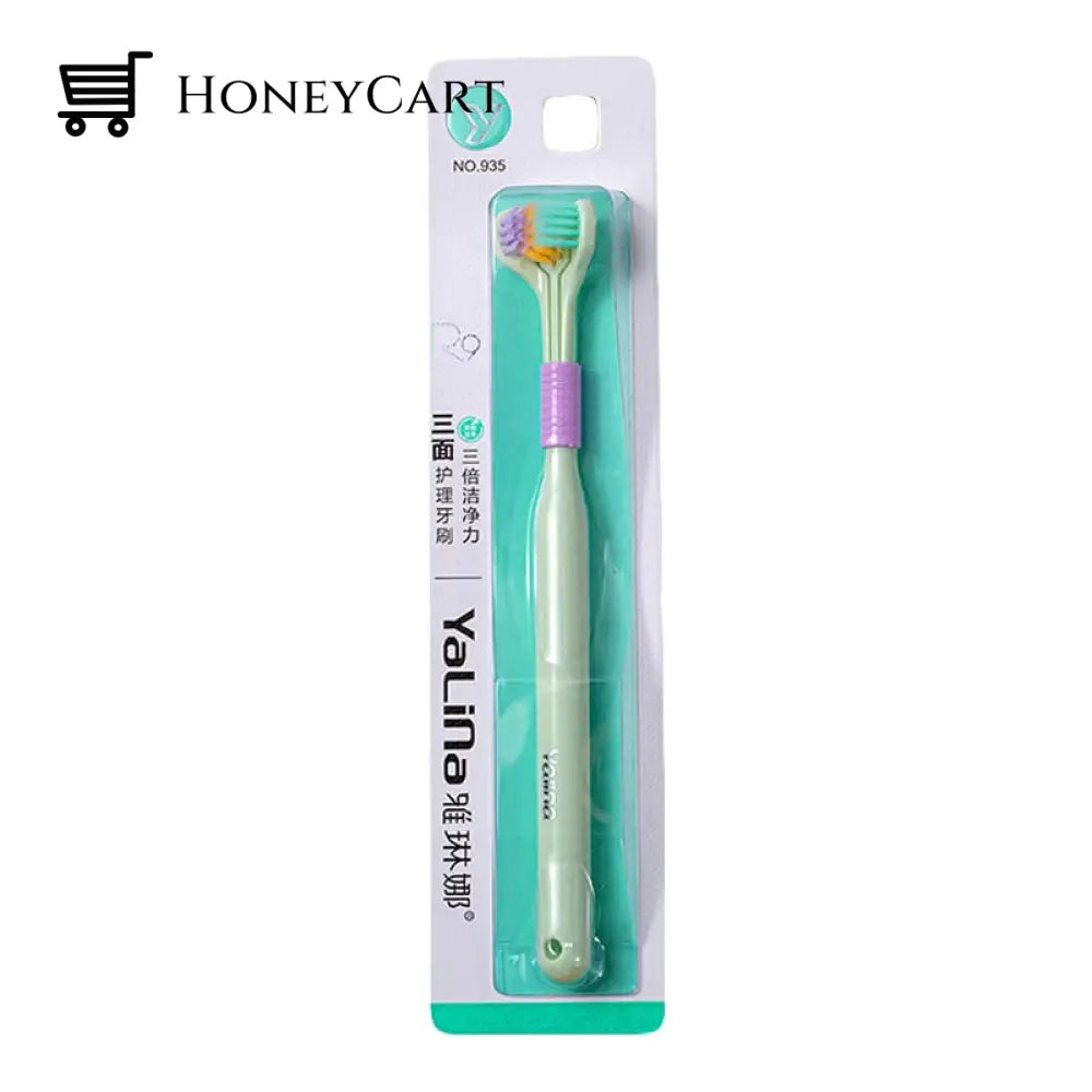Three Sided Soft Hair Tooth Toothbrush Ultra Fine Bristle Adult Oral Care Safety Teeth Brush Health