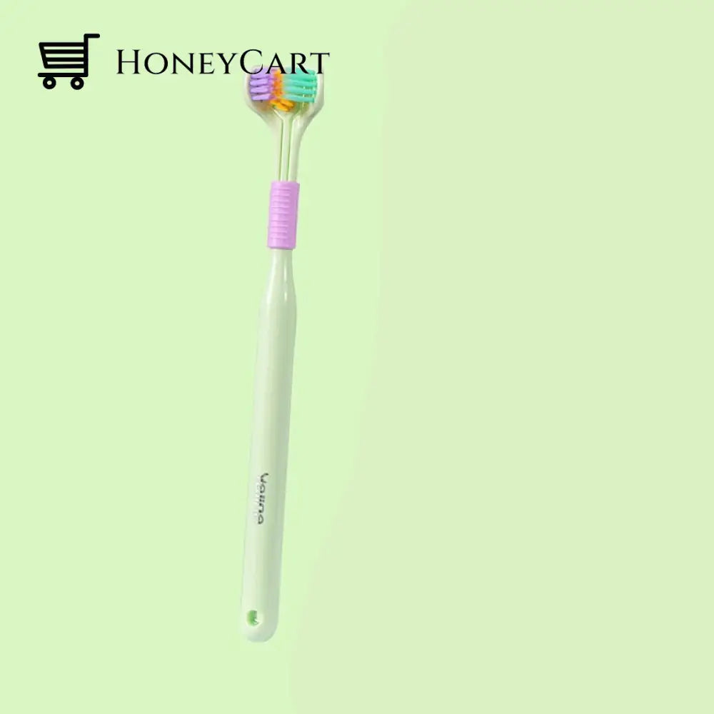 Three-Sided Soft Ultra Care Toothbrush Green Toothbrushes
