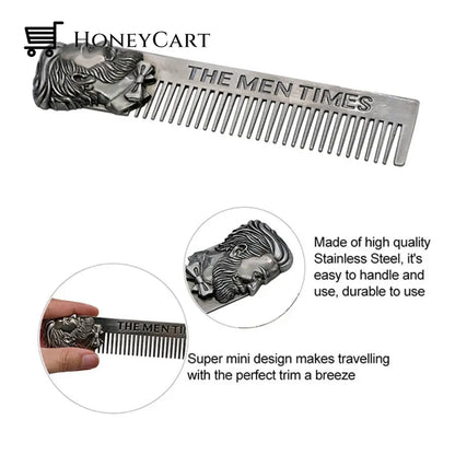 Tmt Gentleman Barber Styling Stainless Steel Comb Hair Combs