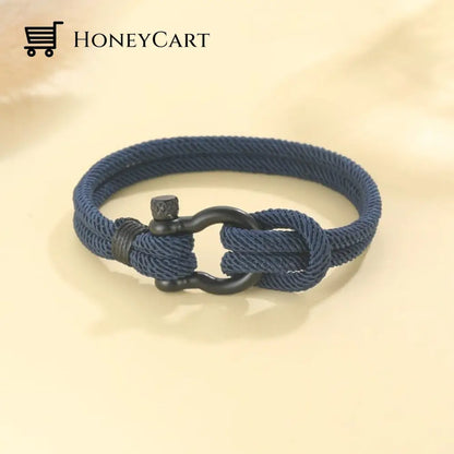To My Son Love You Forever Nautical Bracelet Blue