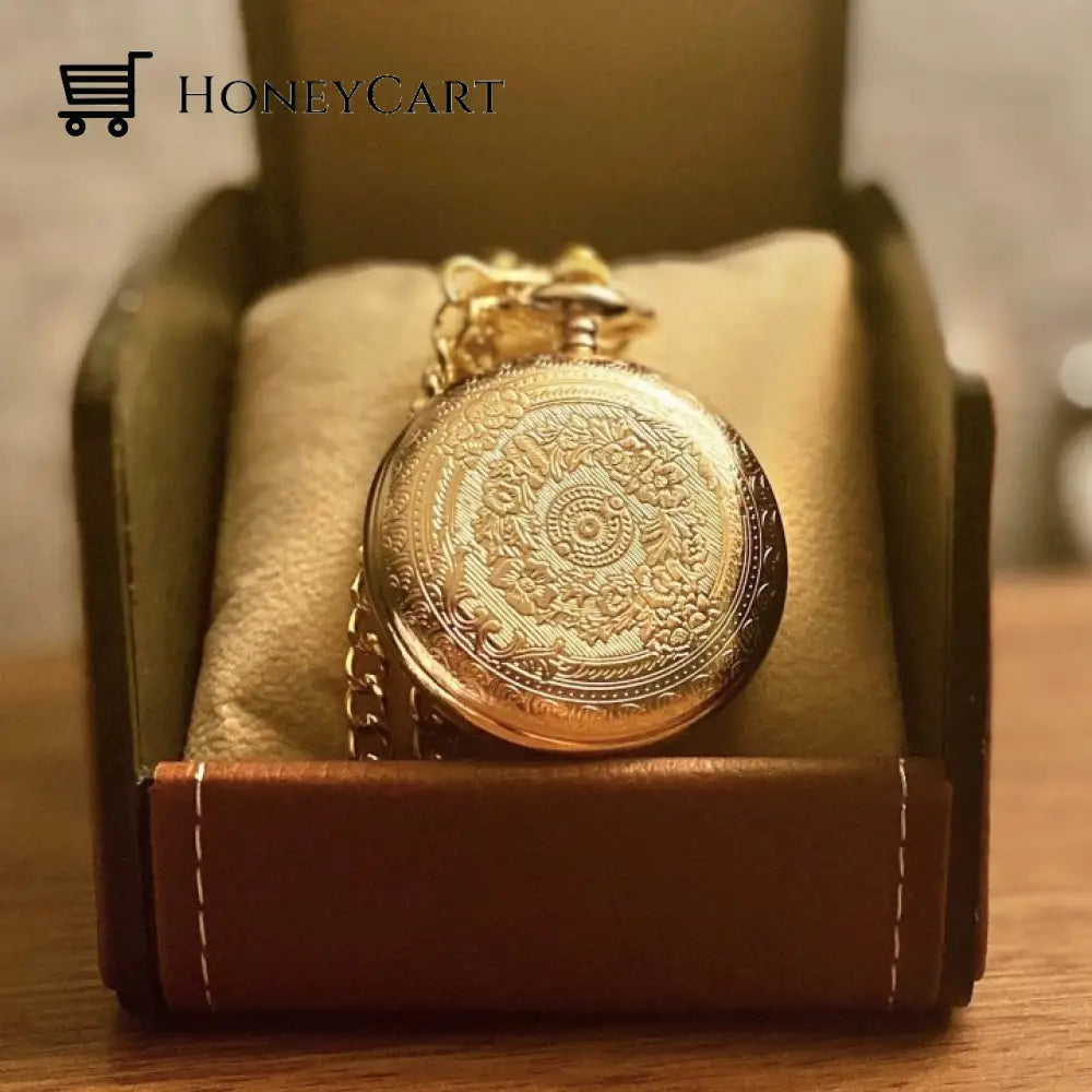 To My Son Quartz Pocket Chain Watch