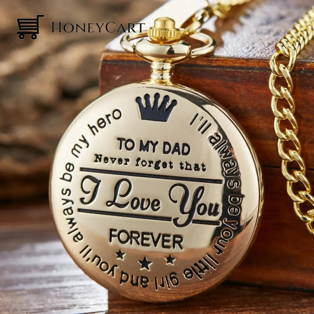 To My Son Quartz Pocket Chain Watch To My Dad