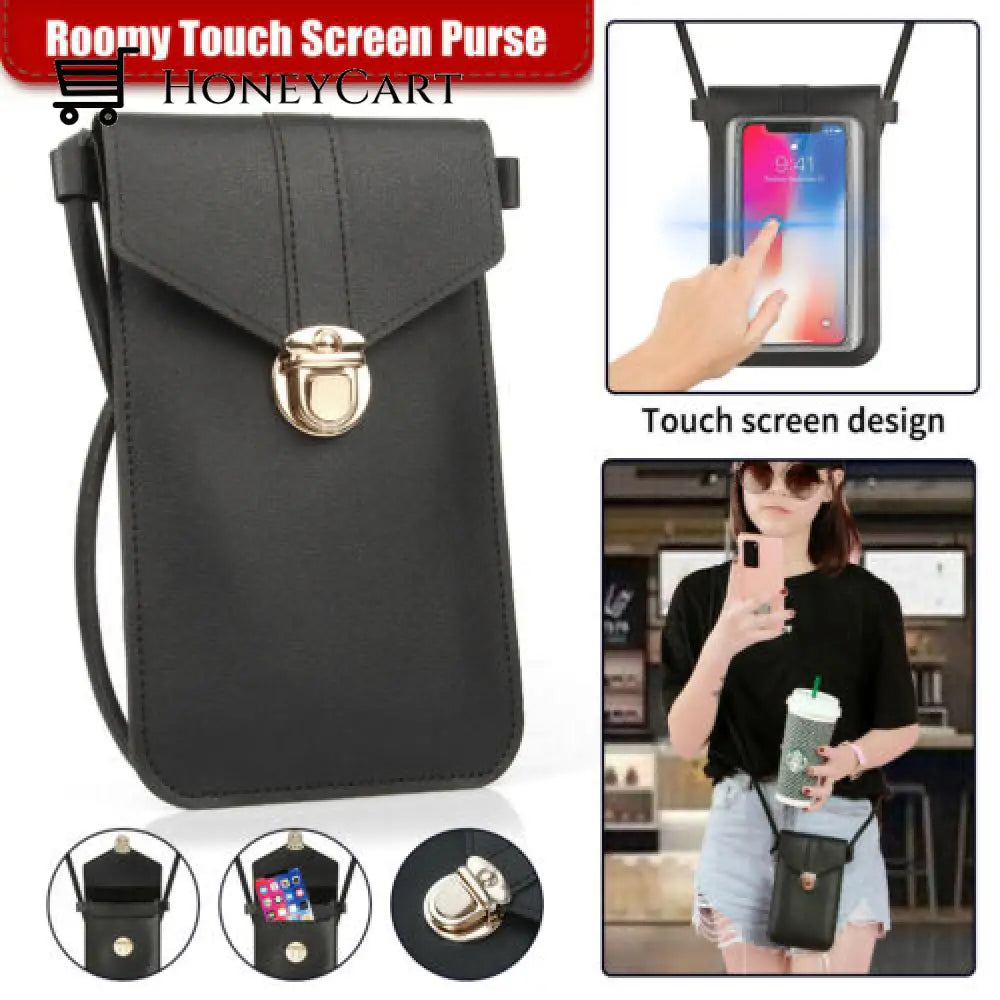 Touch Screen Cell Phone Purse Black Tool
