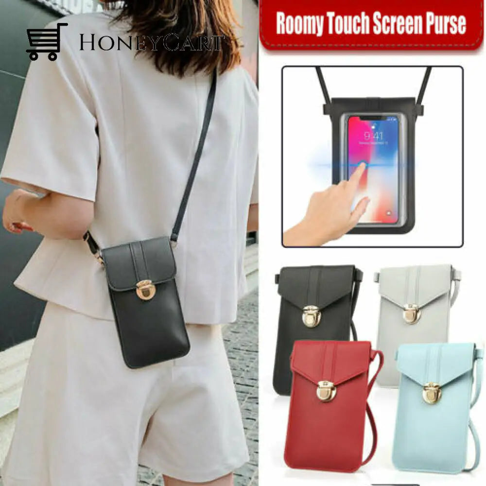 Touch Screen Cell Phone Purse Red Tool