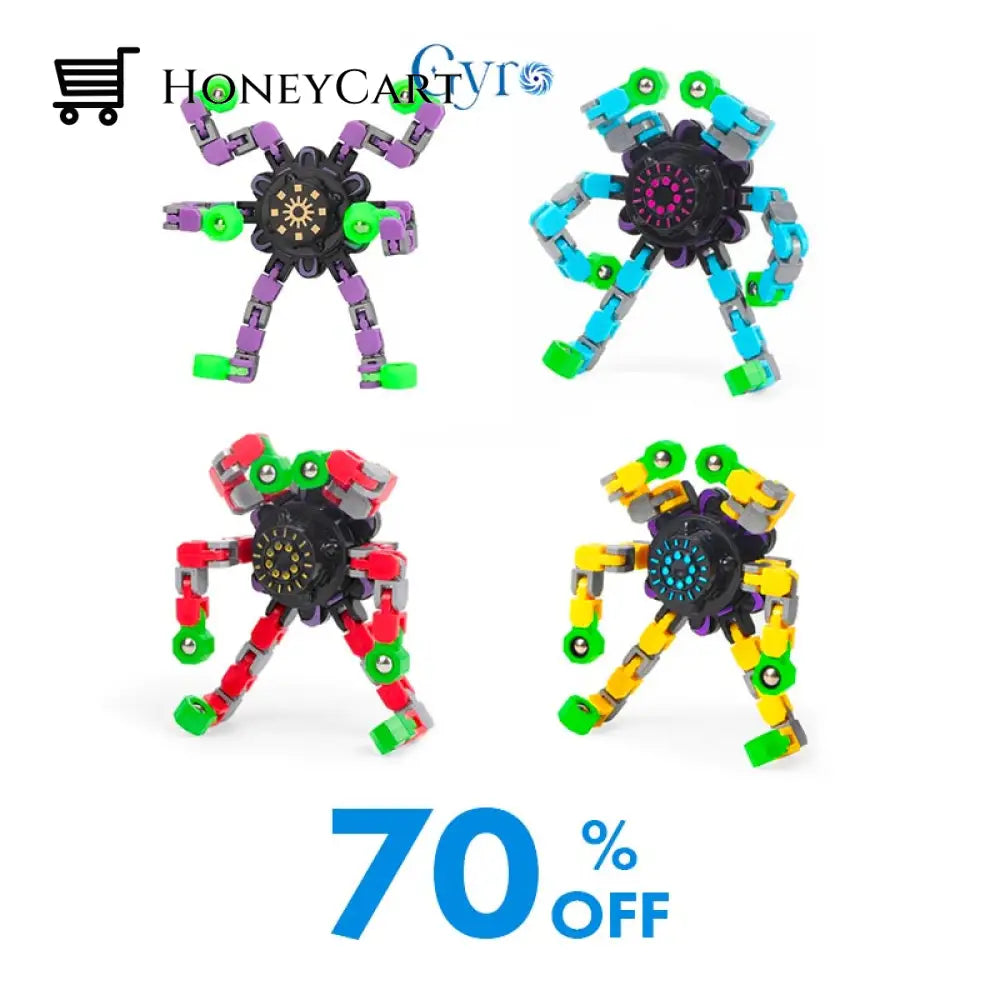 Transformable Fingertip Anxiety Stress Relief Toy 70% Off Set 4 (All Luminous Colors)