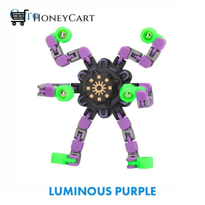 Transformable Fingertip Anxiety Stress Relief Toy Luminous Purple