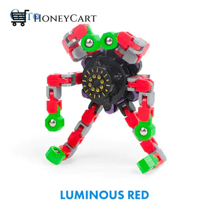 Transformable Fingertip Anxiety Stress Relief Toy Luminous Red