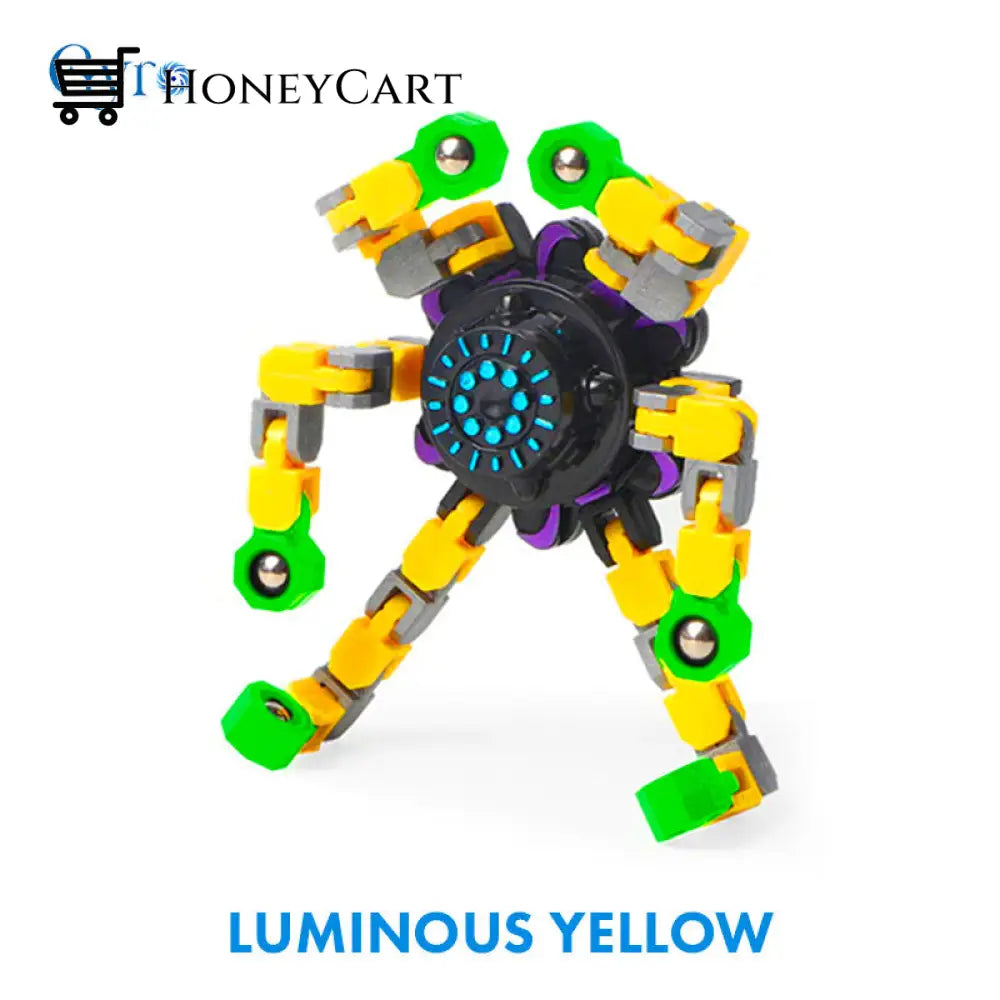 Transformable Fingertip Anxiety Stress Relief Toy Luminous Yellow