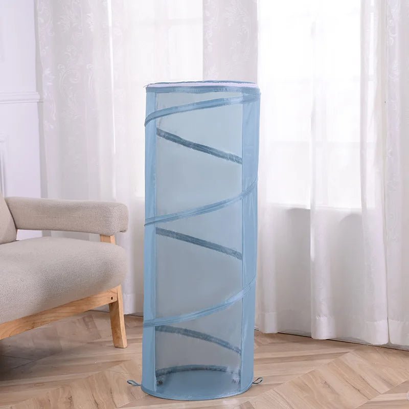 Transparent Cylindrical Toy Storage Bag – Dustproof Display Bucket for Plush Dolls & Children's Toys