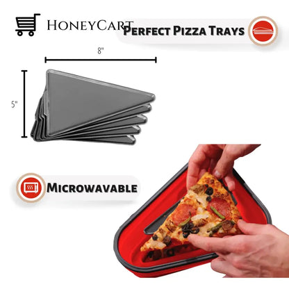 Triangle Silicone Folding Pizza Box Reusable Home Cj