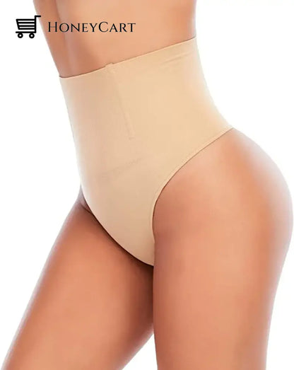 Tummy Control Thong Beige / S Underwear