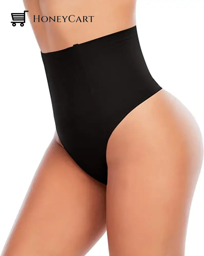 Tummy Control Thong Black / S Underwear