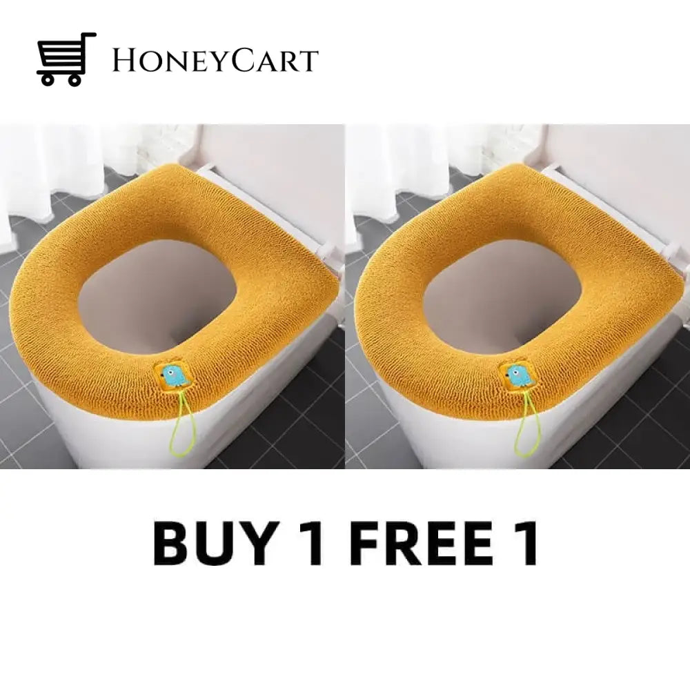 Ultra Thick Toilet Seat Cover Glow Yellow / Buy 1 Free 1(2 Pcs) Tool