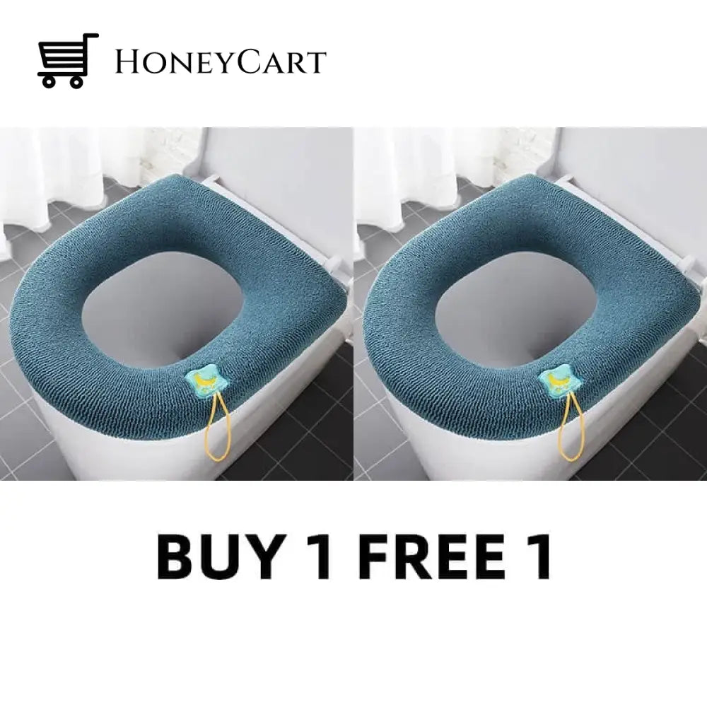 Ultra Thick Toilet Seat Cover Sullen Green / Buy 1 Free 1(2 Pcs) Tool