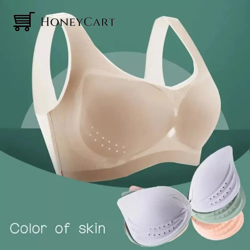 Ultra-Thin Ice Silk Bra Beige / M