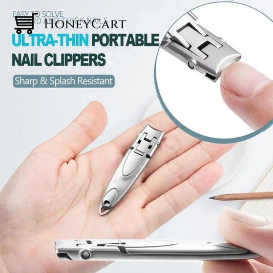 Ultra Thin Portable Nail Clippers Silver Tool