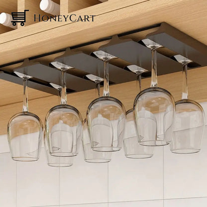 Under Cabinet Glass Organizer Rack