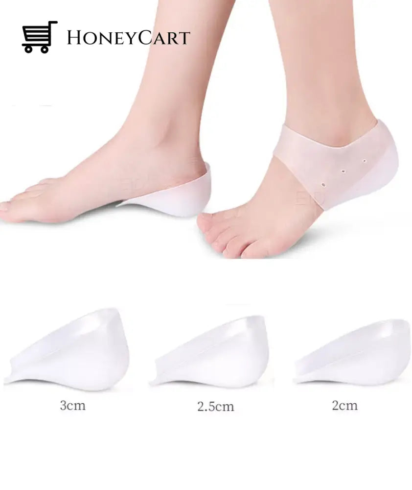 Unisex Height Increase Silicone Insoles 2Cm