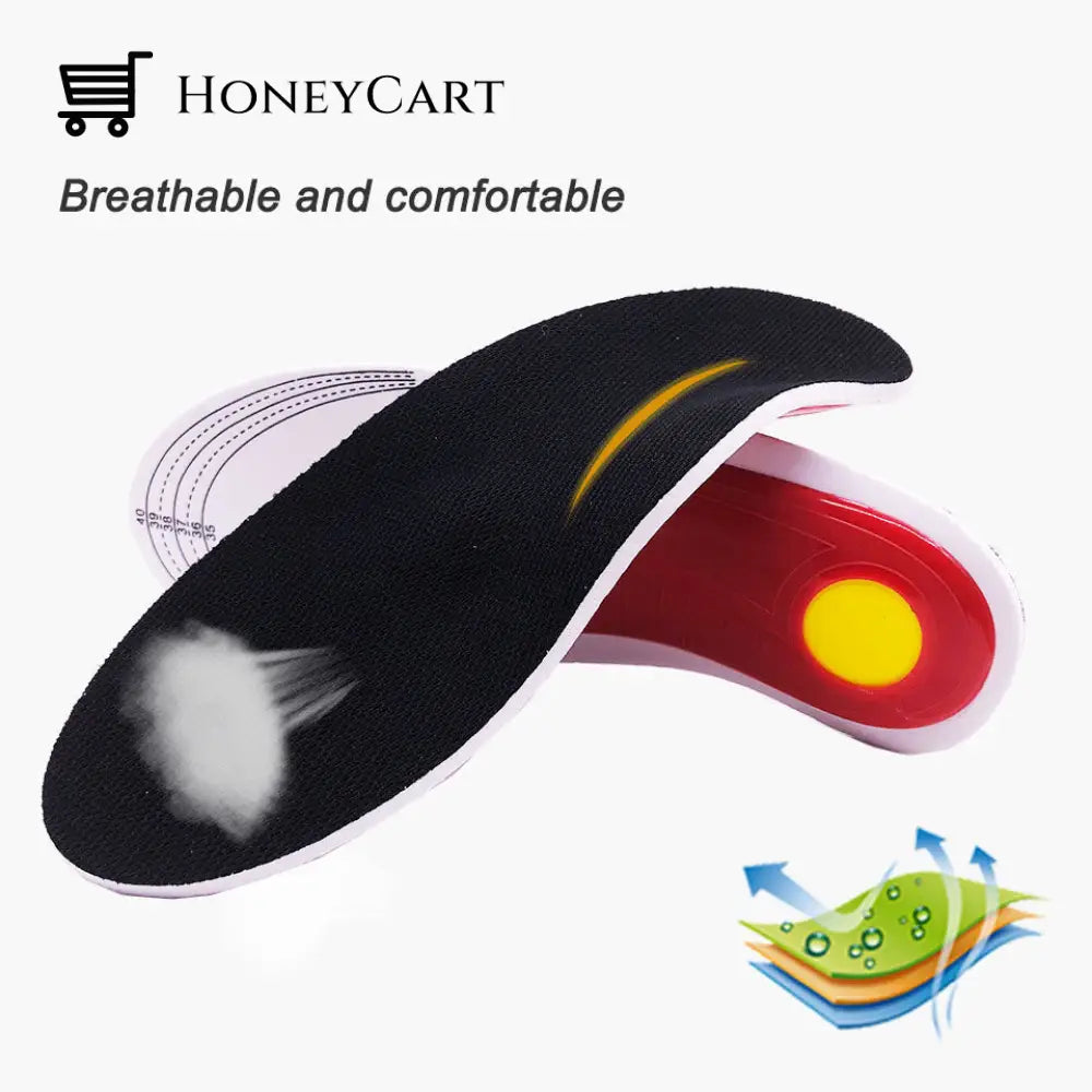 Unisex Premium Orthotic High Arch Support Insoles Gel Pad