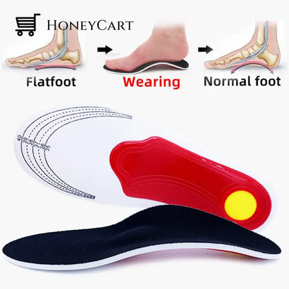 Unisex Premium Orthotic High Arch Support Insoles Gel Pad