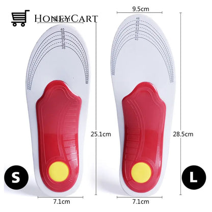 Unisex Premium Orthotic High Arch Support Insoles Gel Pad