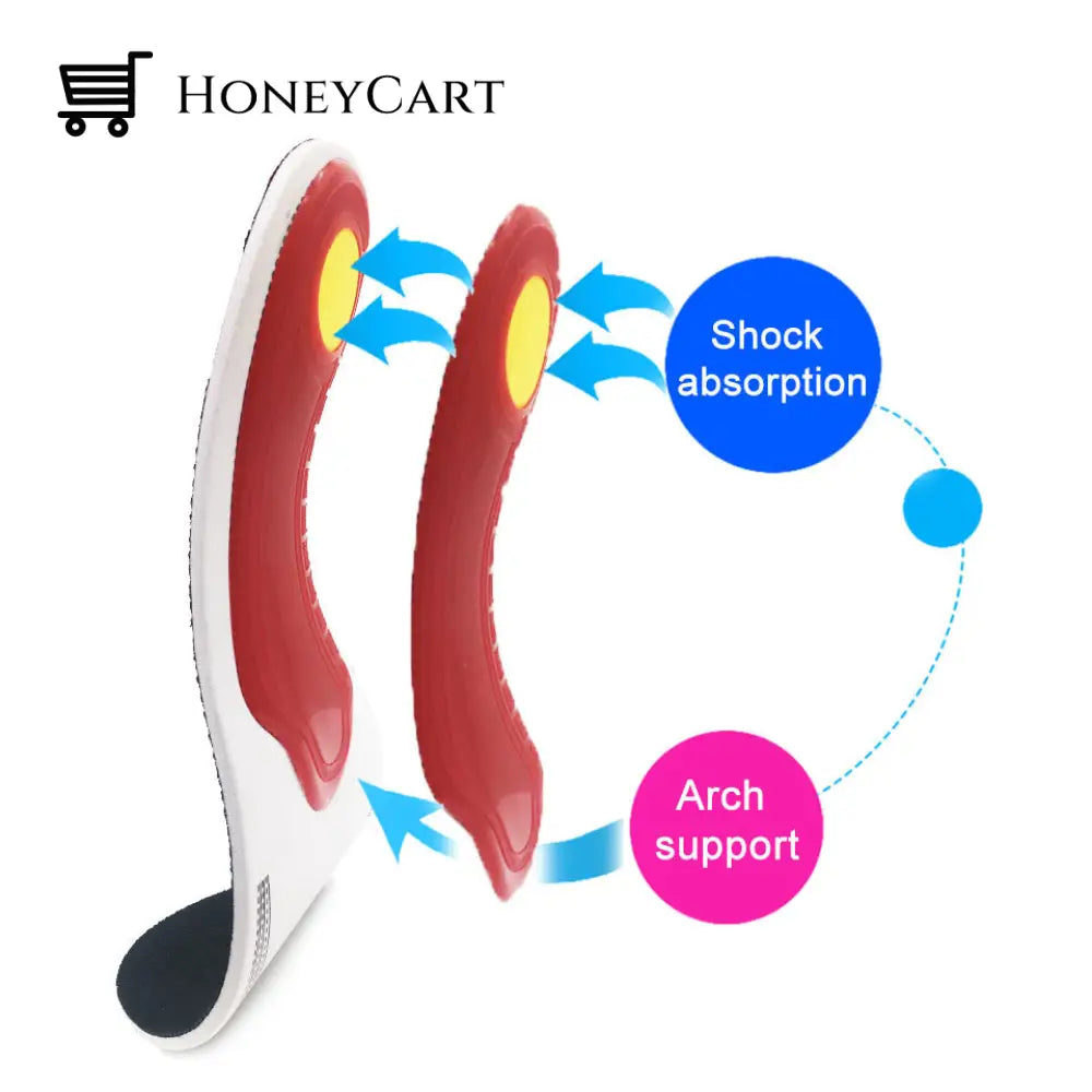 Unisex Premium Orthotic High Arch Support Insoles Gel Pad