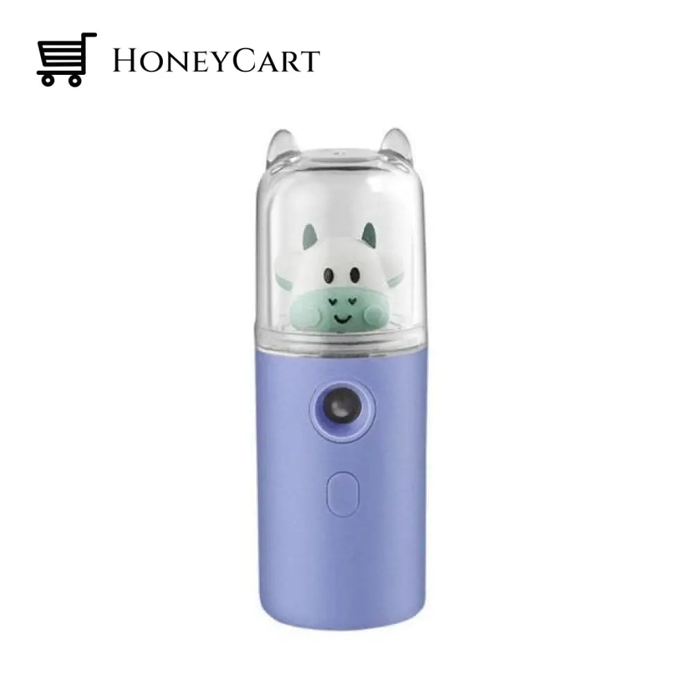 Usb Cartoon Animal Rechargeable Mini Face Steamer Blue Humidifiers