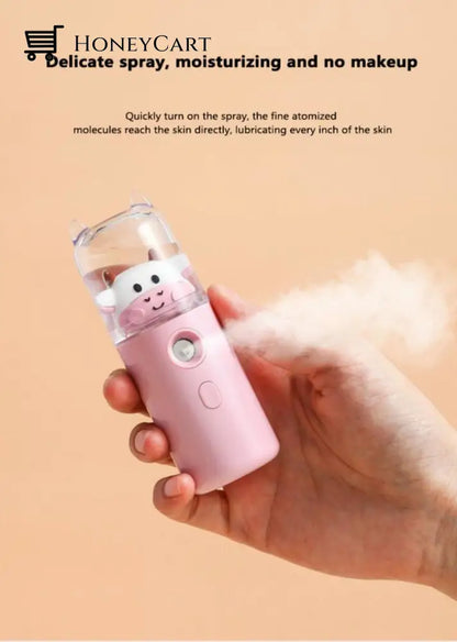 Usb Cartoon Animal Rechargeable Mini Face Steamer Humidifiers