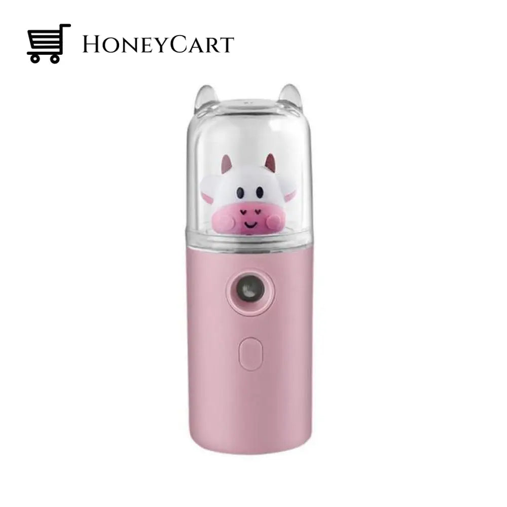 Usb Cartoon Animal Rechargeable Mini Face Steamer Pink Humidifiers