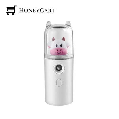 Usb Cartoon Animal Rechargeable Mini Face Steamer White Humidifiers