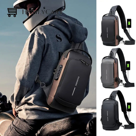 Usb Charging Sport Sling Anti-Theft Shoulder Bag