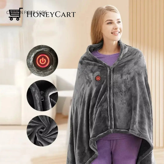 Usb Heating Warm Shawl - Electric Plush Blanket