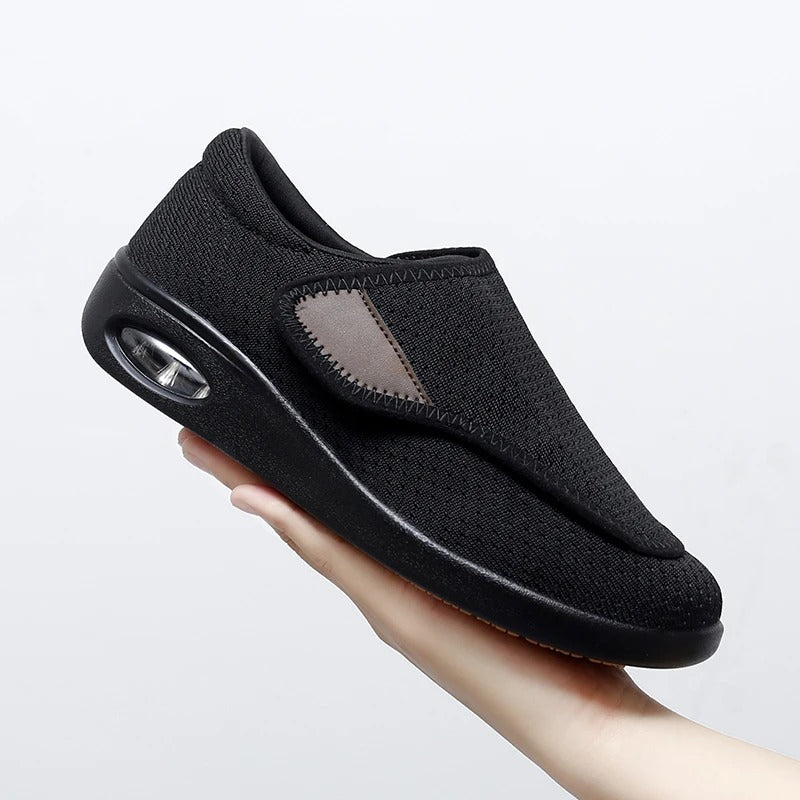 Wide Diabetic Shoes for Swollen Feet with Adjustable Straps and Removable Memory Foam Insoles