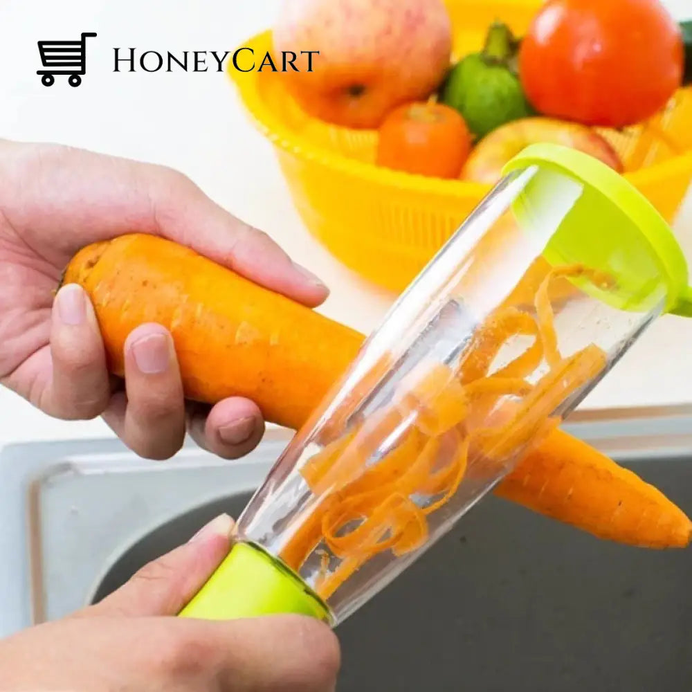 Vegetable Peeler With Container Multifunctional Stainless Steel