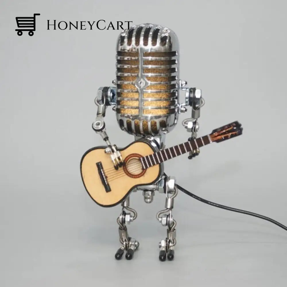 Vintage Microphone Robot Desk Lamp