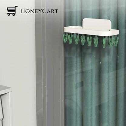 Wall-Mounted Hooks Bathroom Drying Rack Accessories
