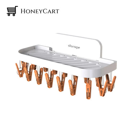 Wall-Mounted Hooks Bathroom Drying Rack Orange Accessories