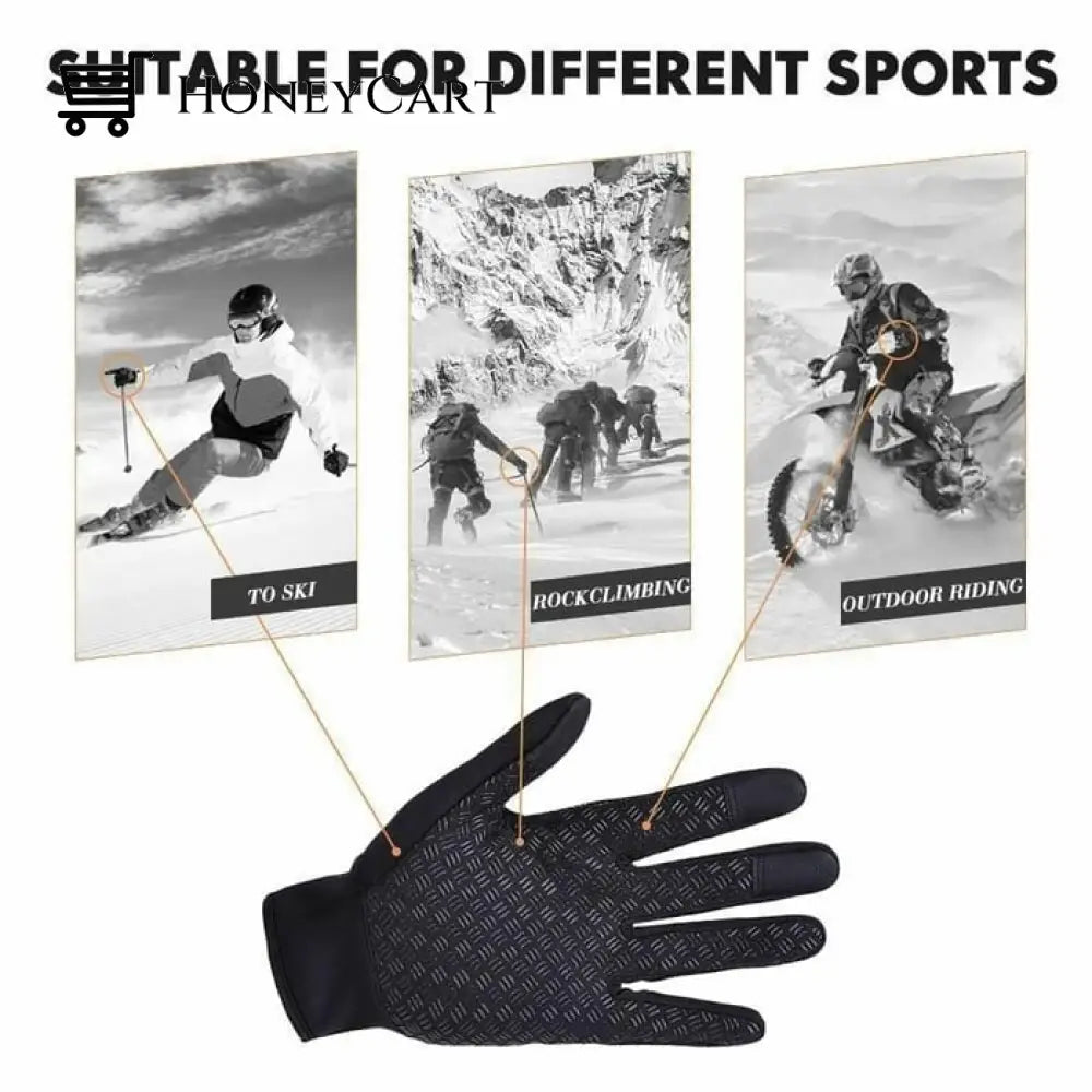 Warm Thermal Gloves Cycling Running Driving