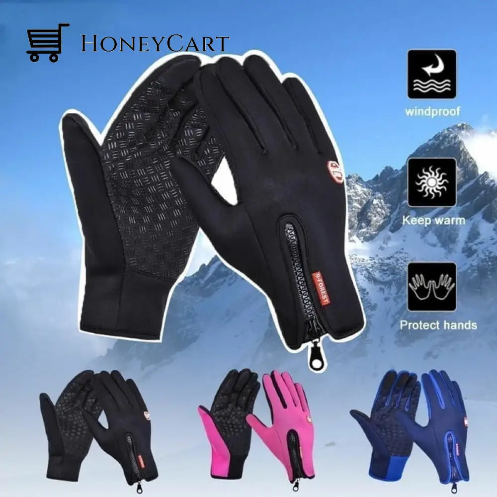 Warm Thermal Gloves Cycling Running Driving