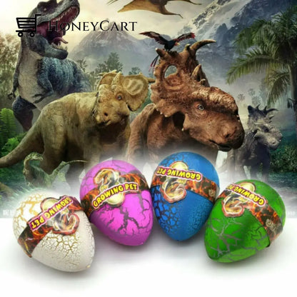Warm Up For Easter Interesting Watercolor Cracked Dinosaur Hatching Egg.